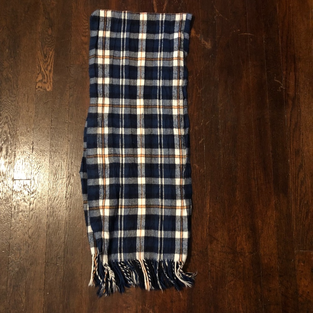 Plaid Fringe Scarf